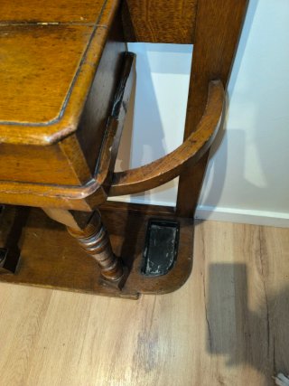 Mueble recibidor madera con espejo
