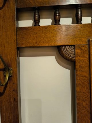 Mueble recibidor madera con espejo