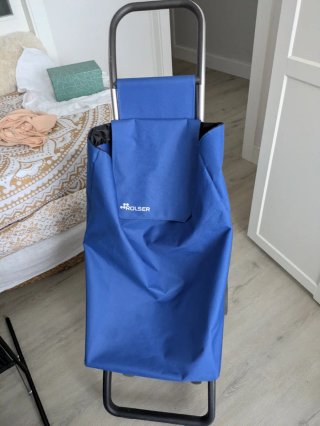 Carrito de la compra azul