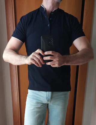Polo cuello mao negro Talla M