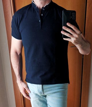 Polo cuello mao negro Talla M