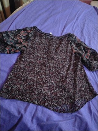 Blusa estampada multicolor