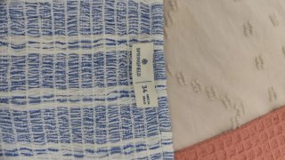 Vestido corto azul con rayas