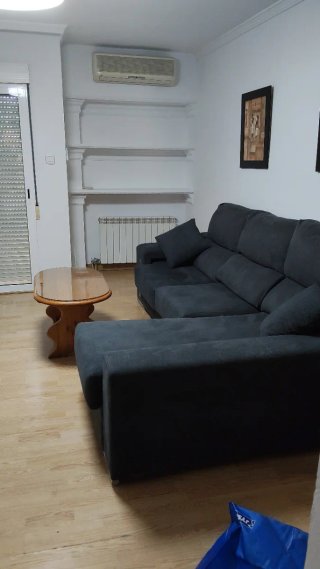 Sofá Chaise longue gris tela