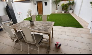 Conjunto mesa y 4 sillas jardín