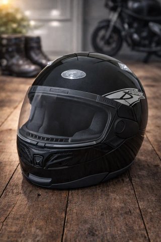 Casco Abatible Casberg Scooter Negro