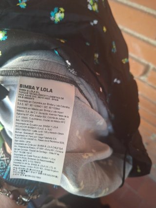 Vestido Bimba y Lola floral negro talla S