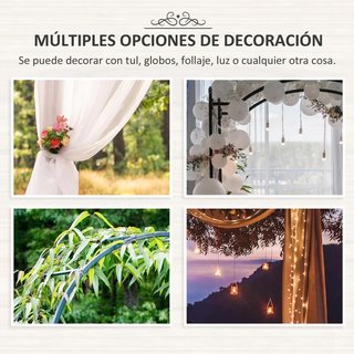 Arco Jardín Metal para Rosas y Plantas Trepadoras