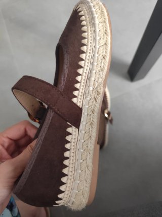 Alpargatas estilo merceditas marrones Talla 38