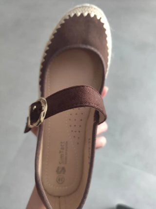Alpargatas estilo merceditas marrones Talla 38