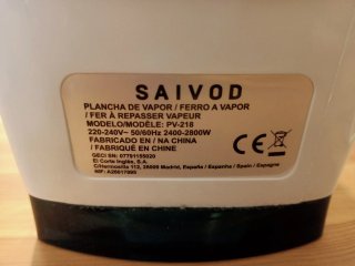 Plancha de Vapor Saivod 2200W