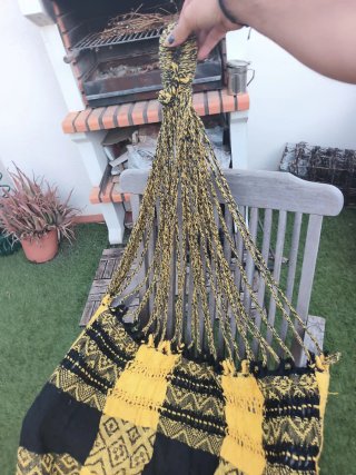 Hamaca artesanal original brasileña con ganchos