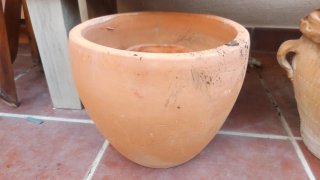 Maceta de barro terracota