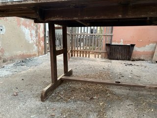 Mesa extensible de madera exterior