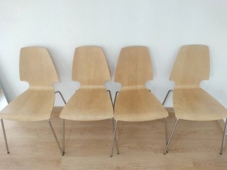 Sillas de diseño madera Ikea (4 unidades)