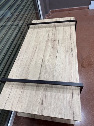 Mesita de centro madera y metal