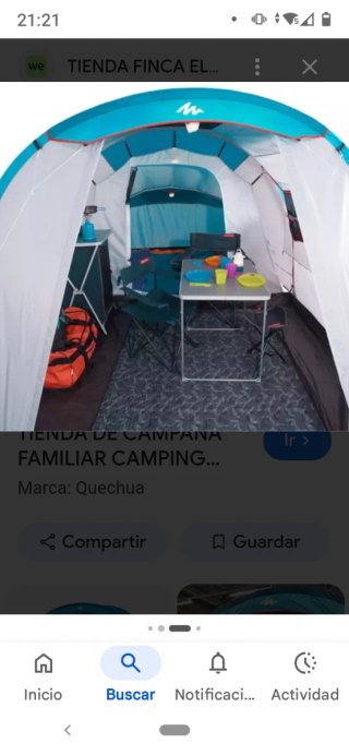 Tienda de campaña Quechua