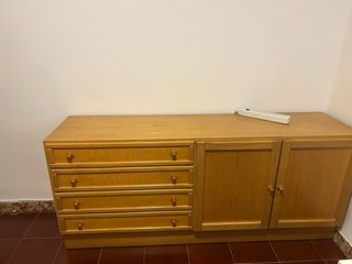 Mueble cajonera y 2 puertas madera