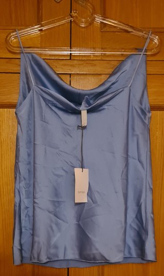 Top satén Sense azul cielo talla única