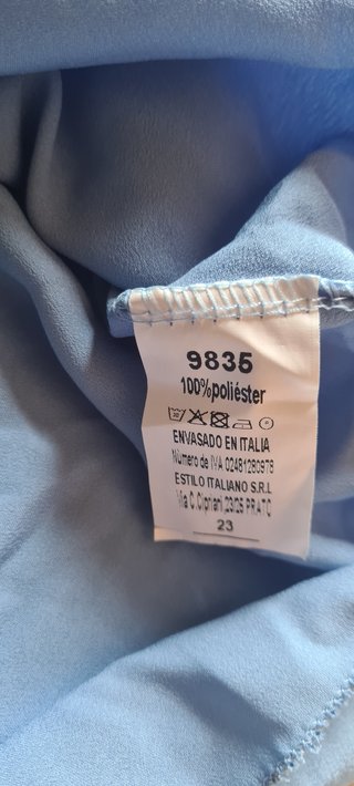 Top satén Sense azul cielo talla única