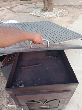 Estufa/Horno de leña de hierro hecha a mano