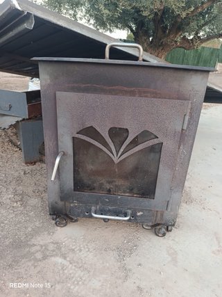 Estufa/Horno de leña de hierro hecha a mano