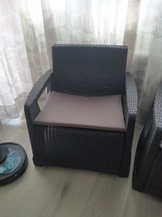 2 Sillones Exterior Ratán Gris