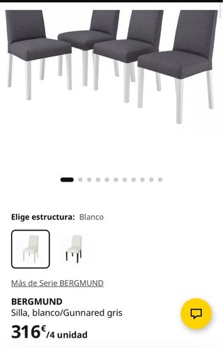 Mesa extensible 4/6 lugares +4 sillas  IKEA