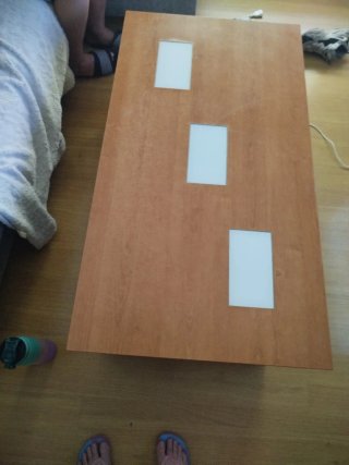 Mesa de centro madera y cristal