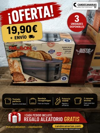 Tostadora de pan 1400W