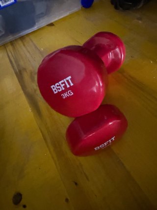 Mancuernas BSFIT 3kg Rojas (2 unidades)