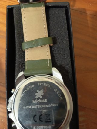 Reloj Klaus Hombre Verde y Plateado