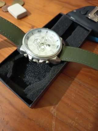Reloj Klaus Hombre Verde y Plateado