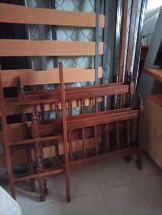 Litera madera 90x180 con colchónes