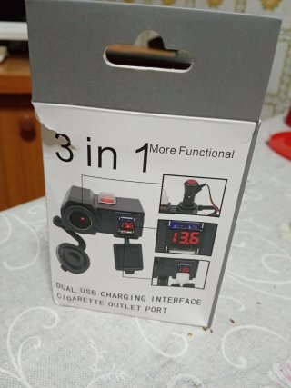 Caricabatterie Moto USB Dual