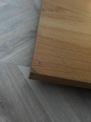 Mesa de centro cristal y madera