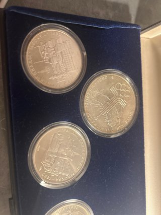Juego 6 Monedas Plata Olimpiadas Moscú 1980