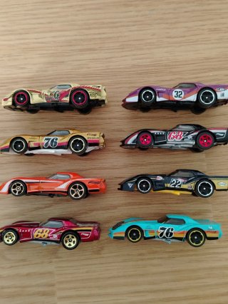 Lotto 8 Hot Wheels '76 Greenwood Corvette