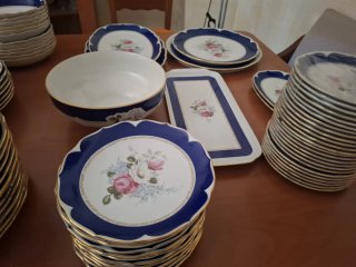 Vajilla Alemana Porcelana cerámica oro 24 kilates