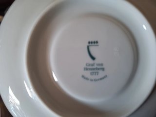 Vajilla Alemana Porcelana cerámica oro 24 kilates