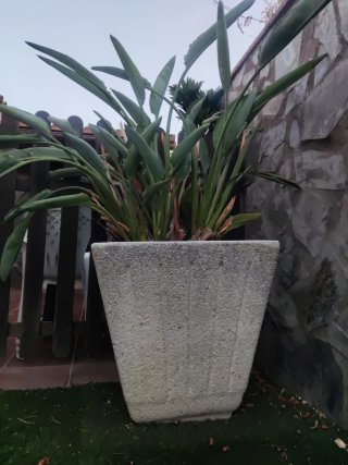 Macetón de piedra