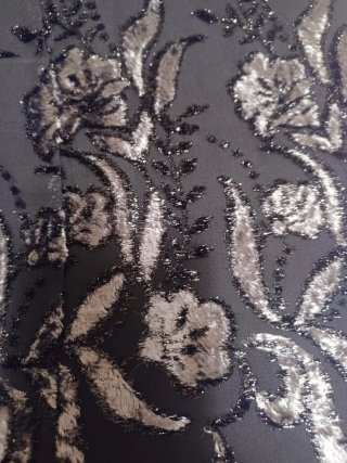 Vestido corto fiesta negro bordado