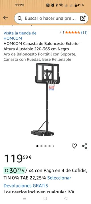 Canasta Baloncesto Exterior HOMCOM
