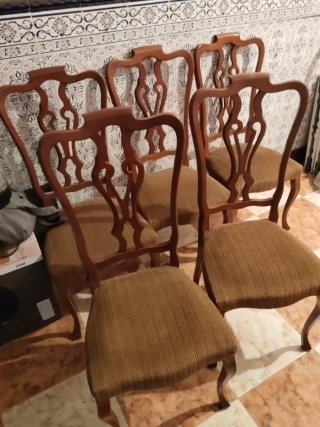 Mesa de comedor madera + 6 sillas