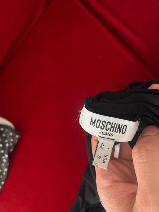 Moschino Jeans Vestito Nero Multicolor Taglia S