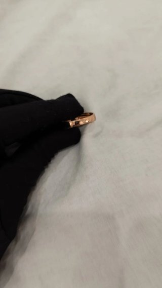 Anillo Hombre baño de oro rosa, talla 27
