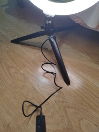 Aro de luz LED con trípode y móvil