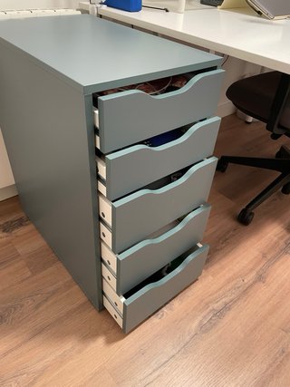 Cajonera Alex Ikea Azul Oscuro