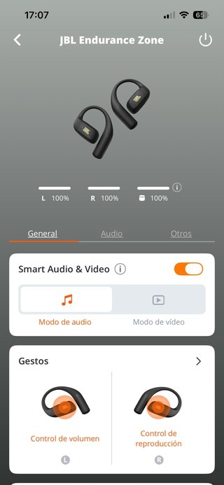 Auriculares JBL Endurance Zone Amarillos