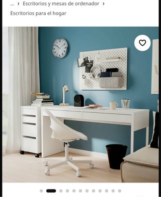 Escritorio Blanco Ikea 142x50cm